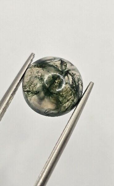 10mm round moss agate cabochon, high quality
