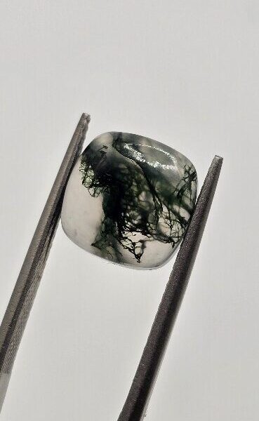 10mm square cushion moss agate cabochon, high quality