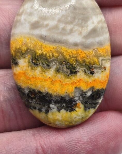 37x25mm bumblebee jasper cabochon