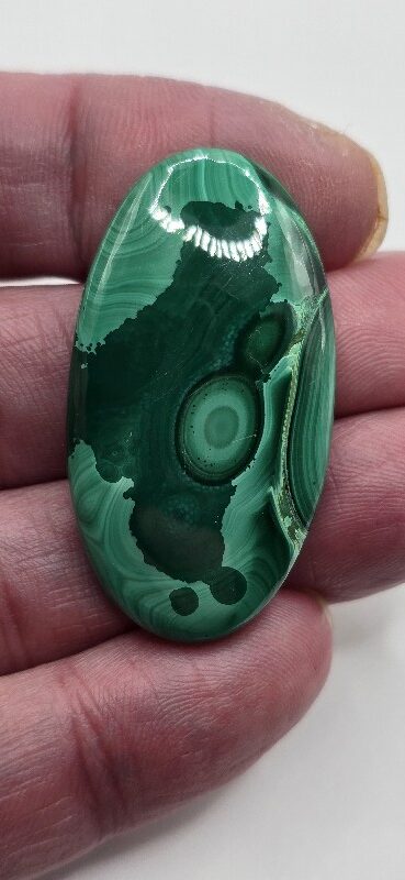 43x24mm Malachite cabochon