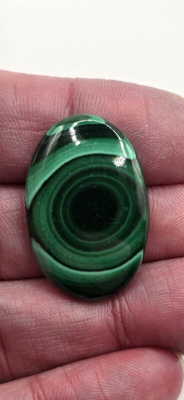 32x21mm Malachite cabochon