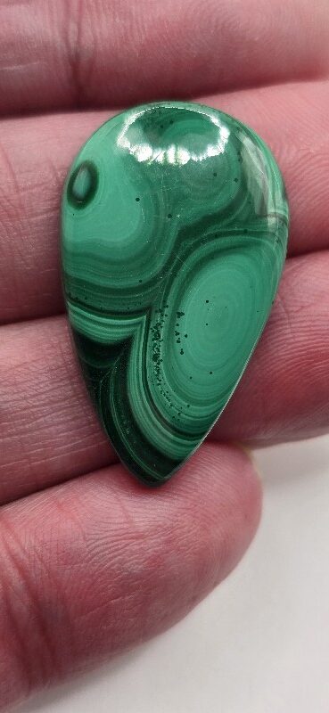 33x20mm Malachite cabochon