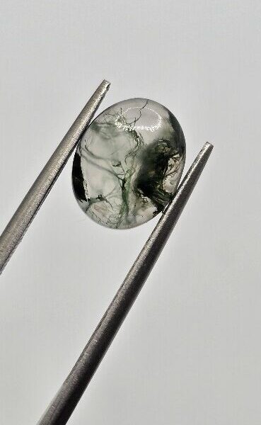 10x8mm oval moss agate cabochon, high quality