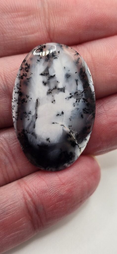 37x24mm Dendritic chalcedony cabochon