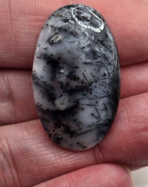 35x21mm Dendritic chalcedony cabochon
