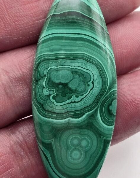 66x24mm Malachite cabochon
