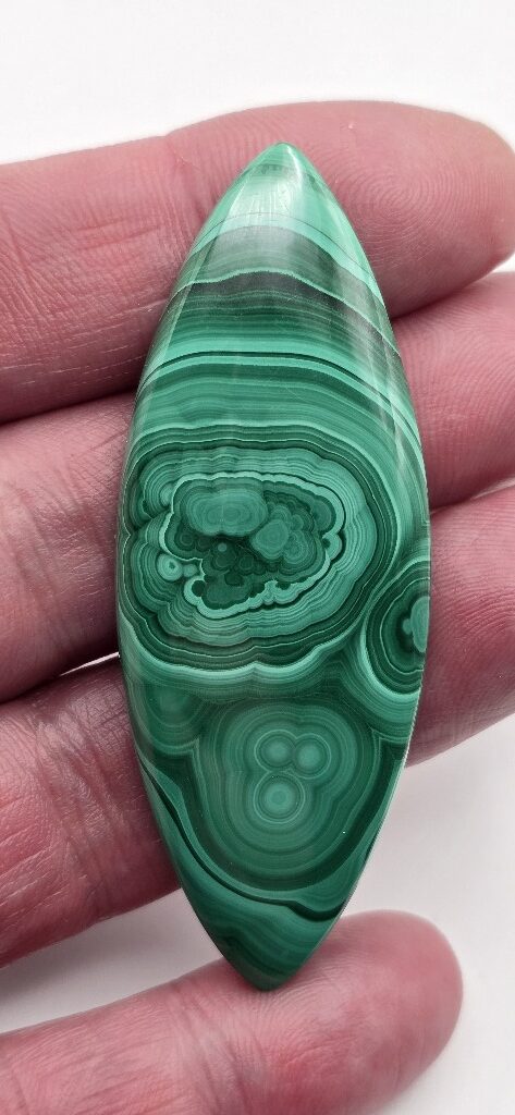 66x24mm Malachite cabochon