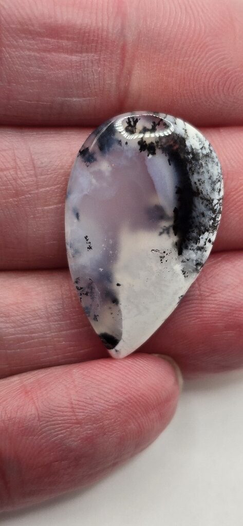 31x19mm Dendritic chalcedony cabochon