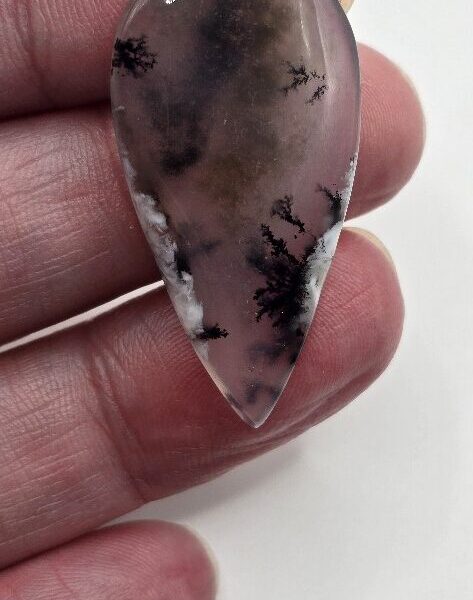 41x21mm Dendritic chalcedony cabochon
