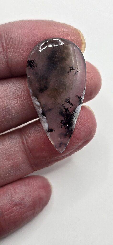 41x21mm Dendritic chalcedony cabochon