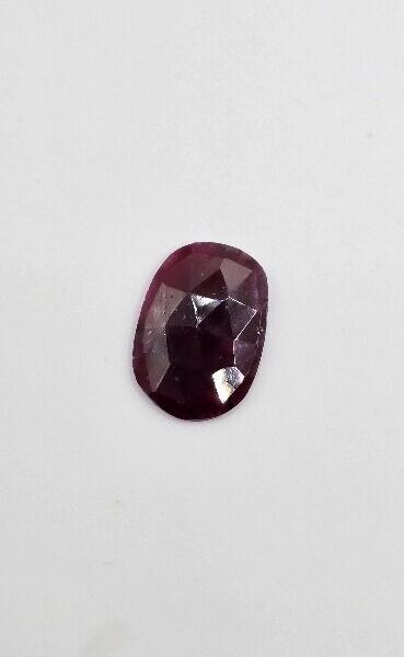 17.89x12.78x3.03mm large rose-cut Mozambique ruby cabochon