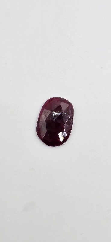 17.89x12.78x3.03mm large rose-cut Mozambique ruby cabochon
