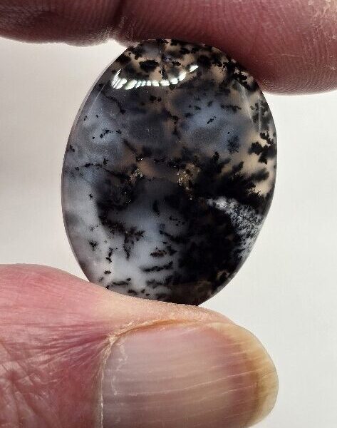 28x22mm Dendritic chalcedony cabochon