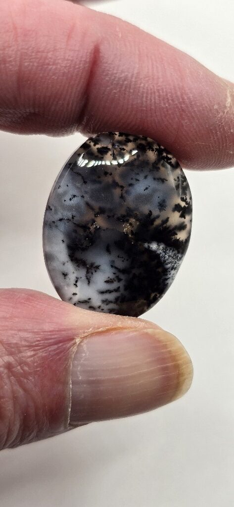 28x22mm Dendritic chalcedony cabochon