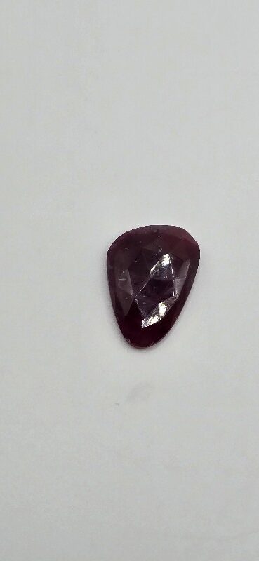 21.61x15.05x4.55mm large rose-cut Mozambique ruby cabochon