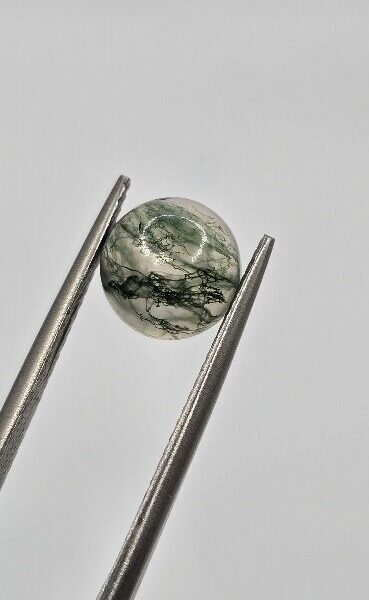 8mm round moss agate cabochon, high quality