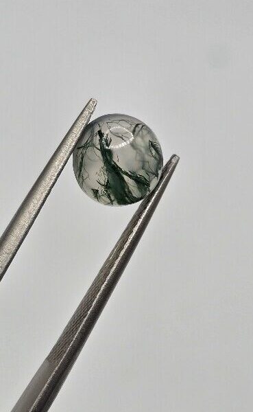 8mm round moss agate cabochon, high quality