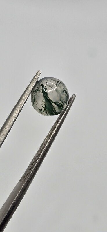 8mm round moss agate cabochon, high quality