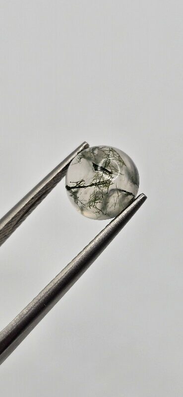 8mm round moss agate cabochon, high quality