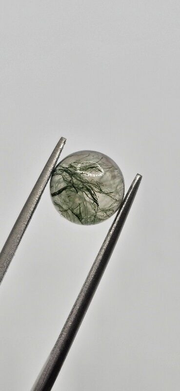 8mm round moss agate cabochon, high quality