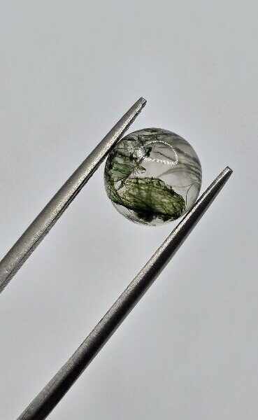 8mm round moss agate cabochon, high quality