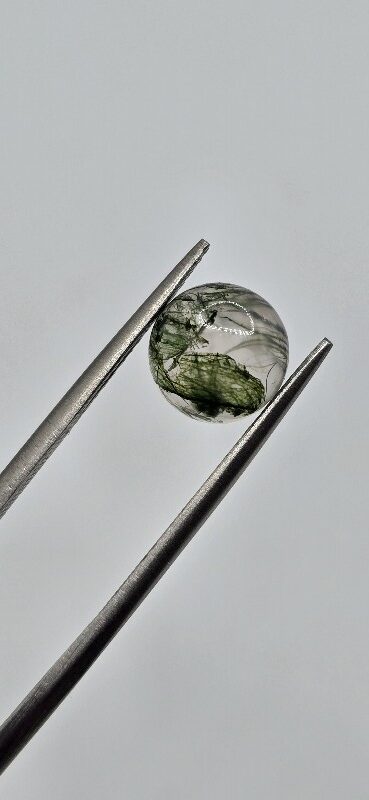 8mm round moss agate cabochon, high quality