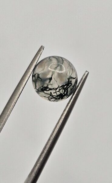 8mm round moss agate cabochon, high quality