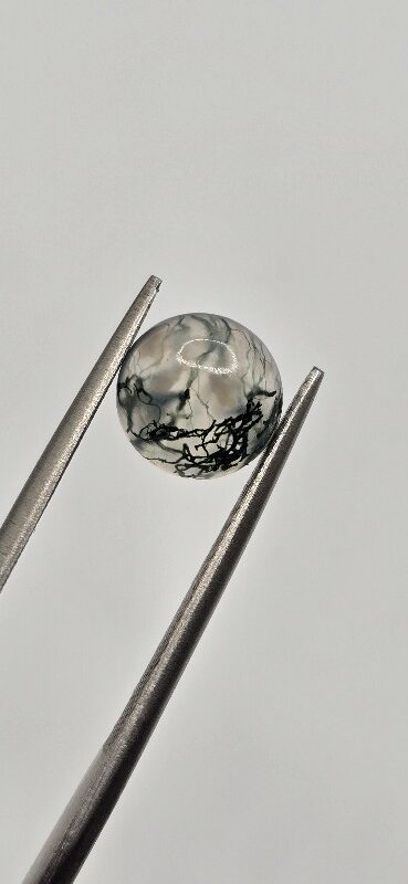 8mm round moss agate cabochon, high quality