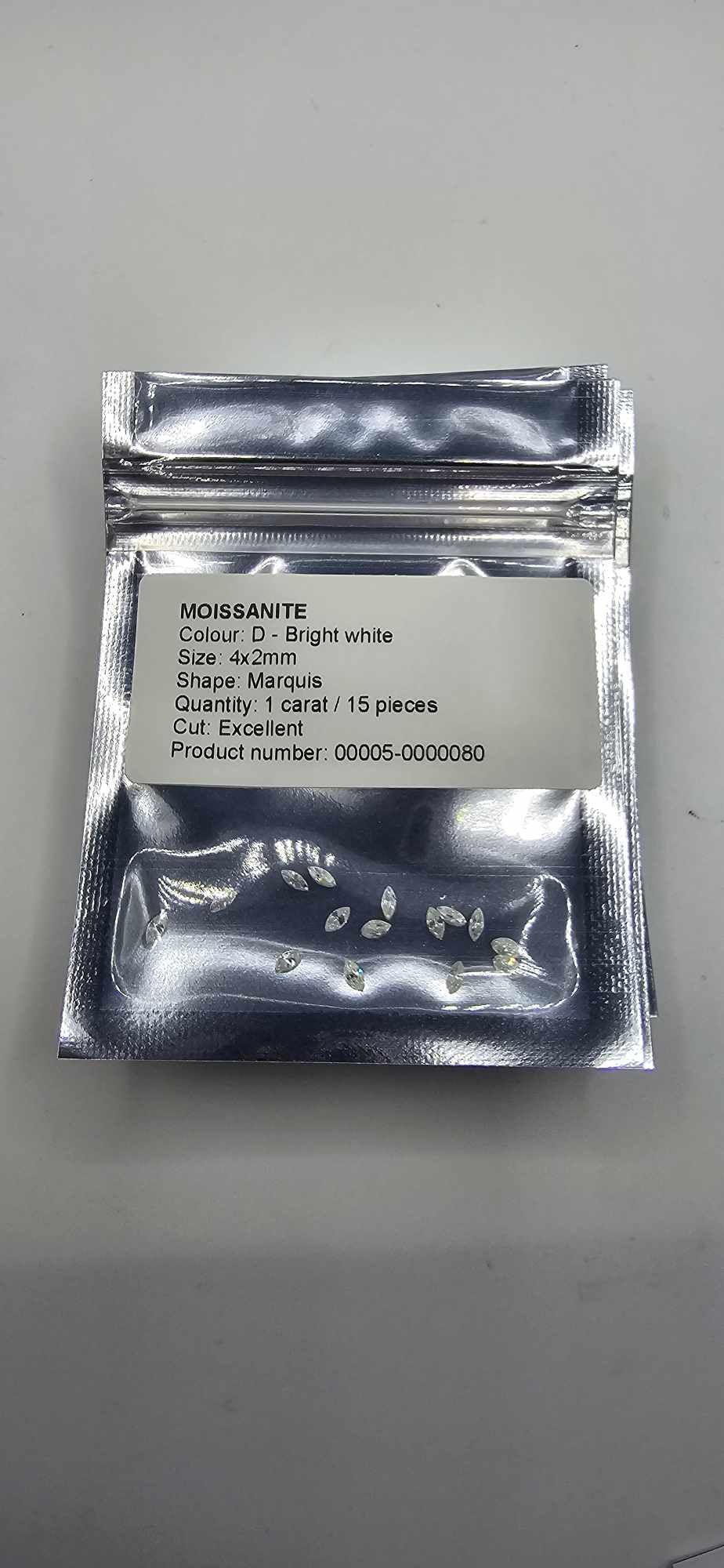 1ct parcel of 4x2mm marquise moissanite facets