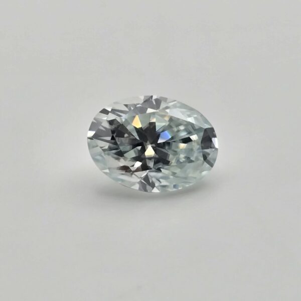 9x7mm oval-cut pale blue moissanite facet - budget line
