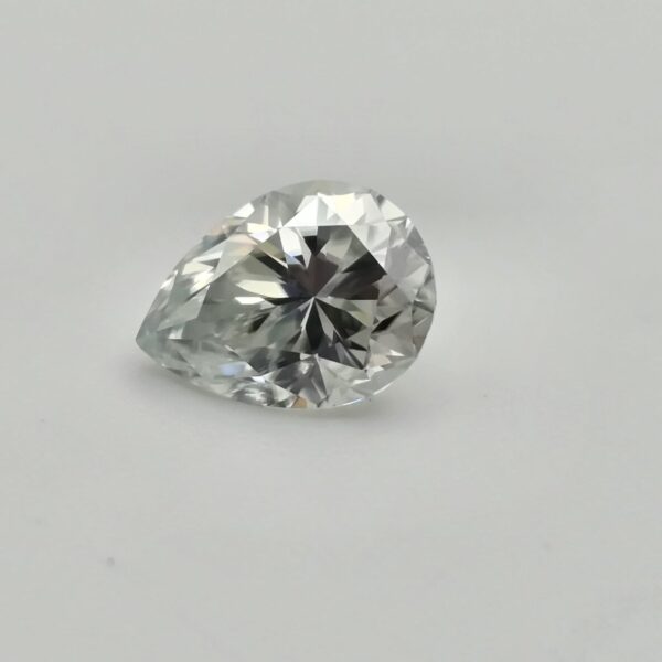 8x6mm pear-cut pale blue moissanite facet - budget line