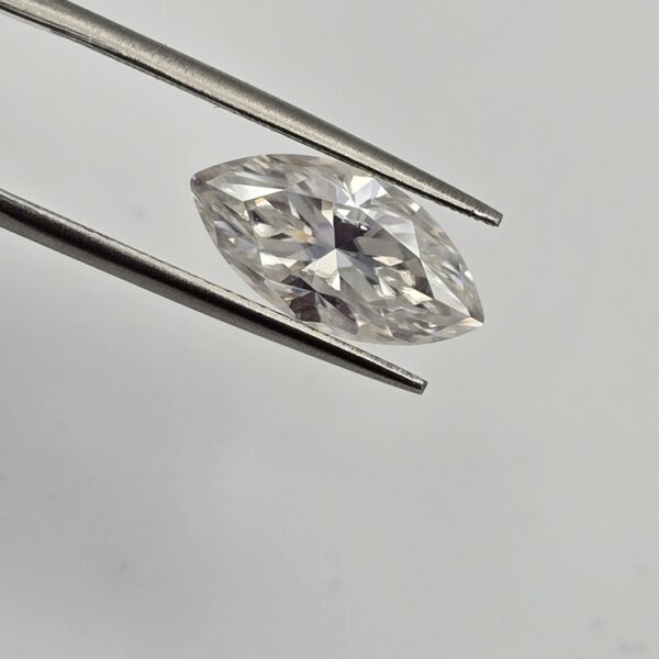 14x7mm marquise-cut bright white moissanite facet - budget line