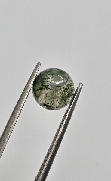 8mm round moss agate cabochon, high quality