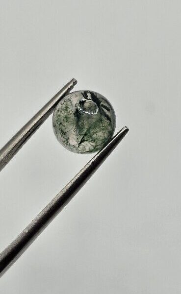 8mm round moss agate cabochon, high quality