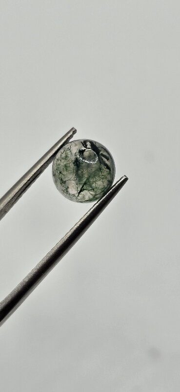 8mm round moss agate cabochon, high quality