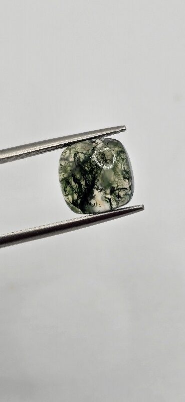 9mm square cushion moss agate cabochon, high quality
