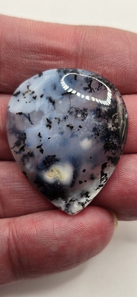 36x31mm Dendritic chalcedony cabochon
