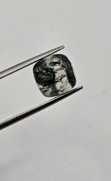 9mm square cushion moss agate cabochon, high quality