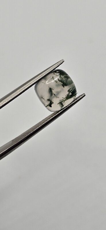 9mm square cushion moss agate cabochon, high quality