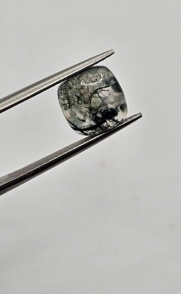 9mm square cushion moss agate cabochon, high quality