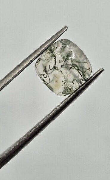9mm square cushion moss agate cabochon, high quality