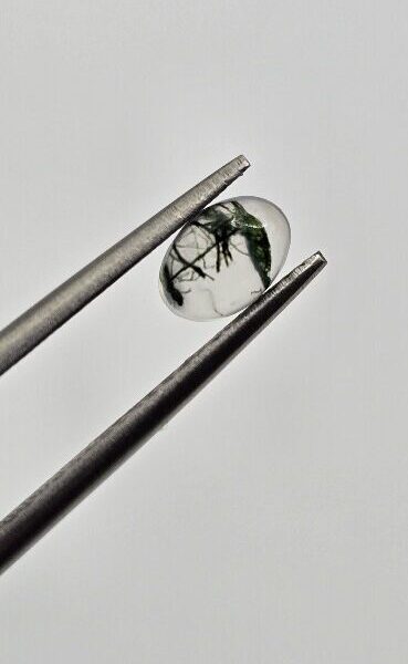 6x4mm oval moss agate cabochon, high quality
