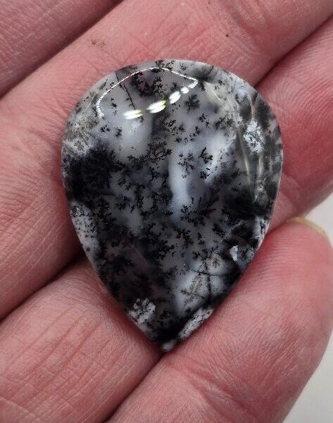 34x27mm Dendritic chalcedony cabochon