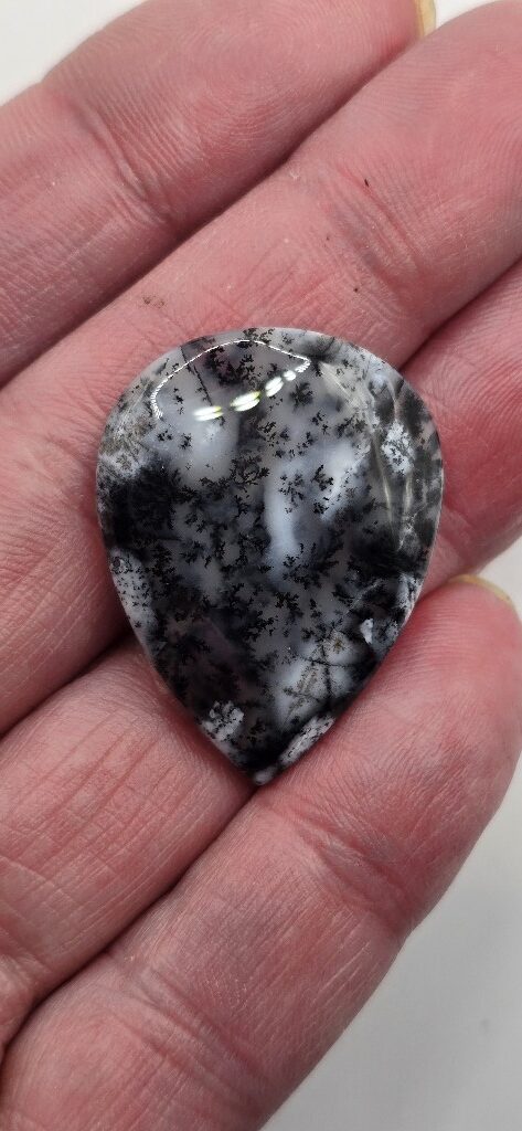 34x27mm Dendritic chalcedony cabochon
