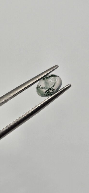 6x4mm oval moss agate cabochon, high quality