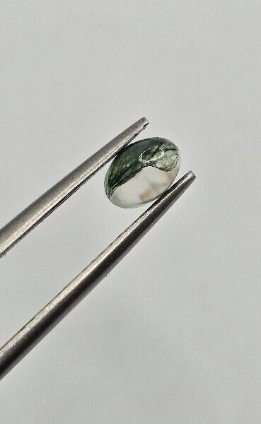 6x4mm oval moss agate cabochon, high quality
