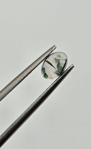 6x4mm oval moss agate cabochon, high quality