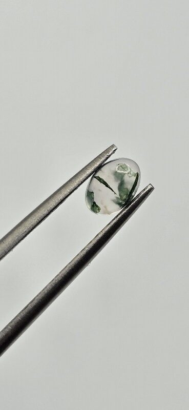 6x4mm oval moss agate cabochon, high quality