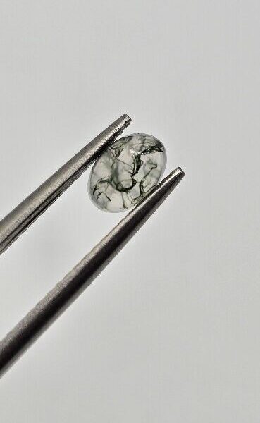 6x4mm oval moss agate cabochon, high quality