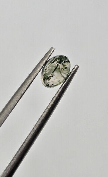 6x4mm oval moss agate cabochon, high quality